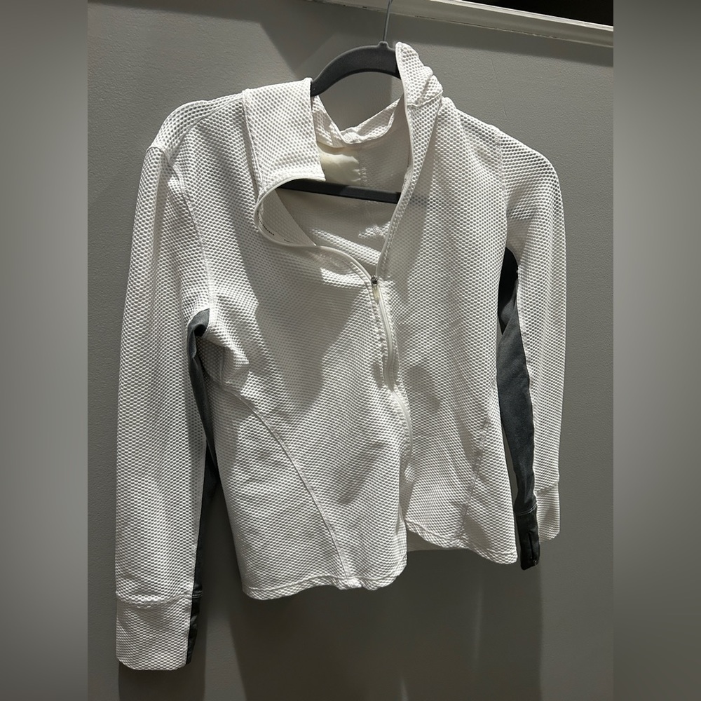 White zip up Calvin Klein size medium